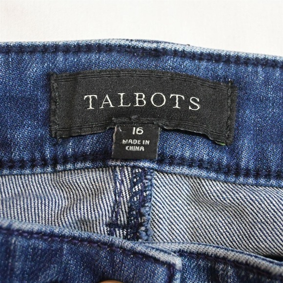 Talbots Dark Blue Wide Leg Jeans - Picture 2 of 3